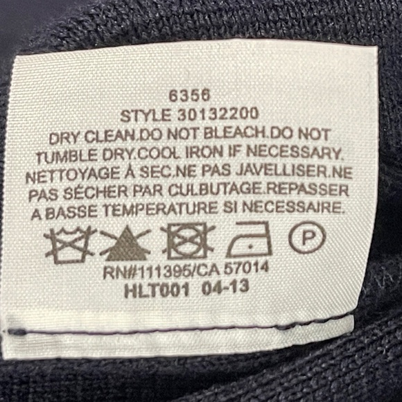 Tory Burch Wool Knit Pants Navy Blue Size 10 - Picture 6 of 7